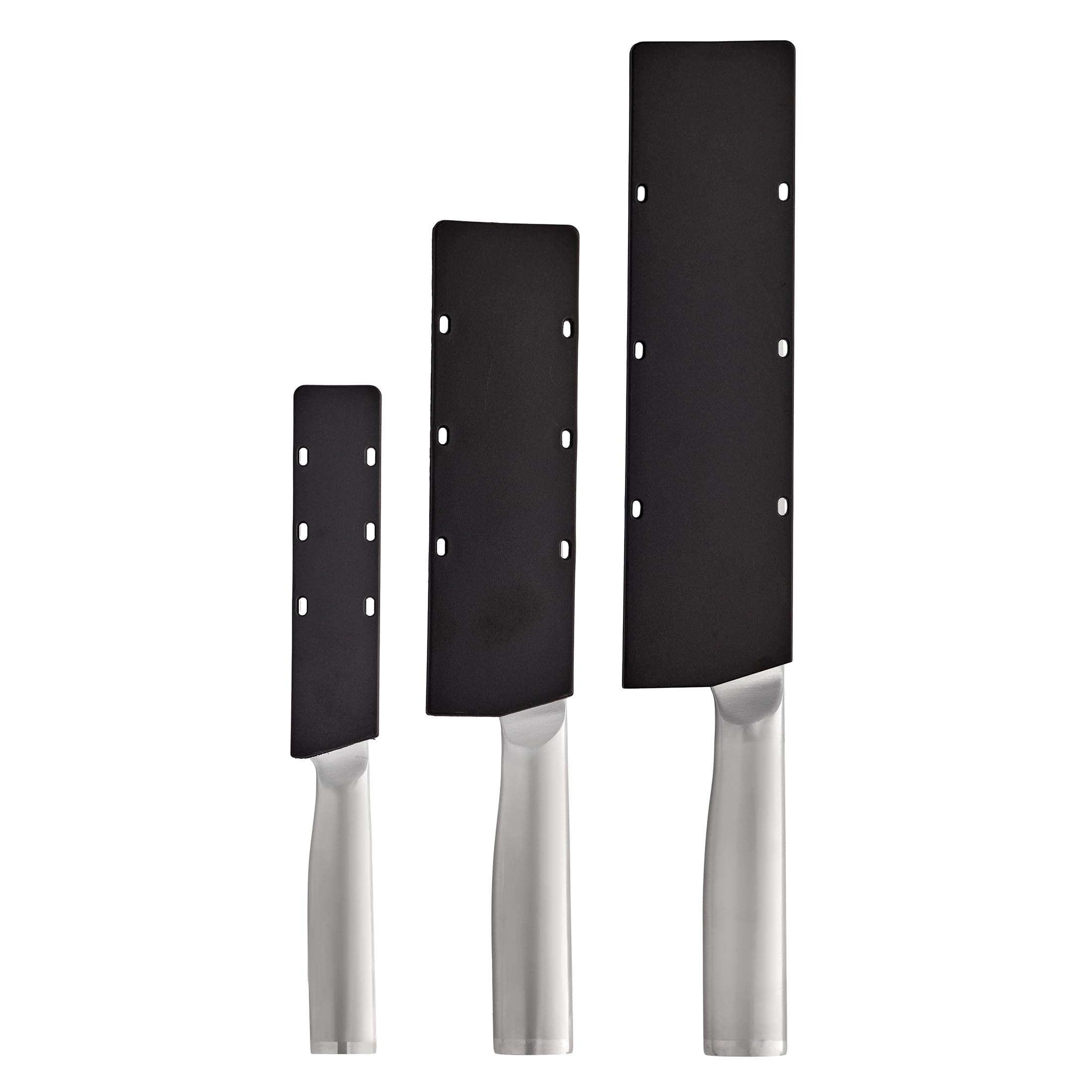 KitchenAid 3 Piece Forged Chef Knife Set High Carbon Japanese Steel, Includes 8 Inch Chef Knife, 5 Inch Santoku Knife, and 3.5 Inch Paring Knife with Blade Covers - Image 7