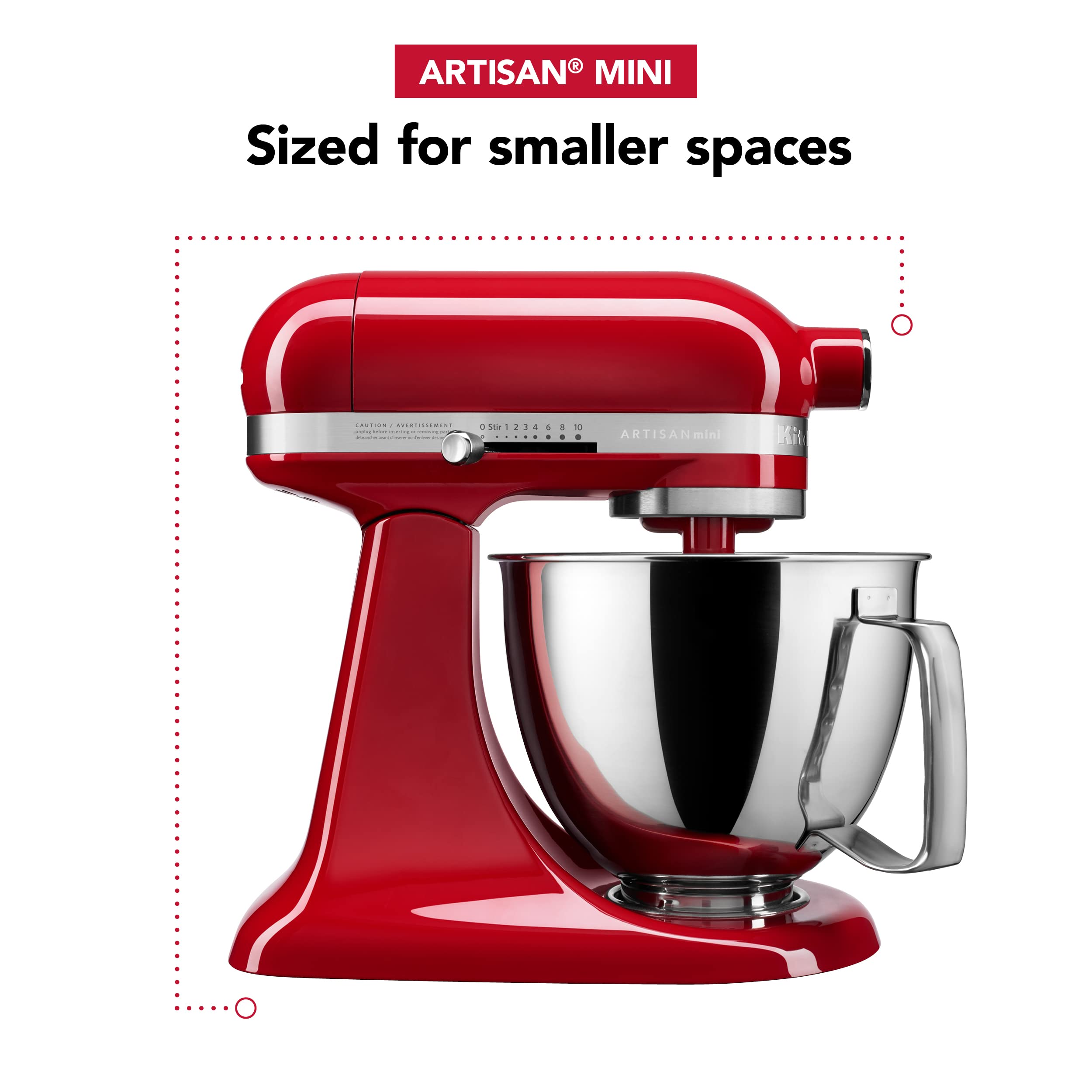 KitchenAid Artisan Mini 3.5 Quart Tilt-Head Stand Mixer - KSM3316X - Empire Red - Image 7