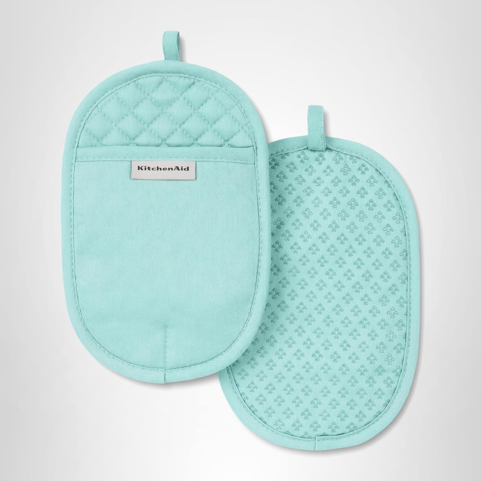 KITCHENAID Asteroid Pot Holder 2-Pack Set, Mineral Water, 6.5"x10" - Image 7