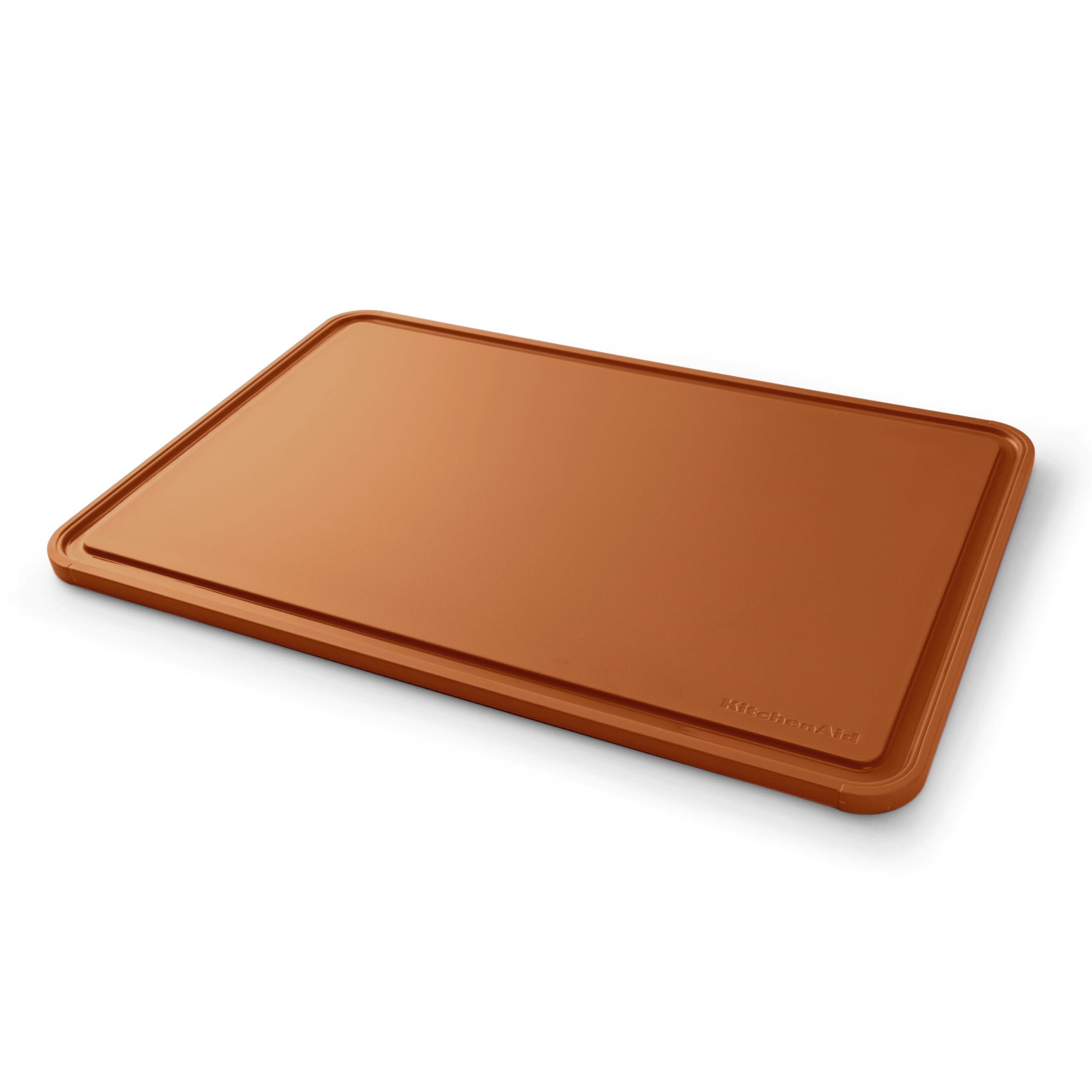 KitchenAid Classic Plastic Cutting Board with Perimeter Trench and Non Slip Edges, Dishwasher Safe, 12 x 18 inch, Scorched Orange - Image 6