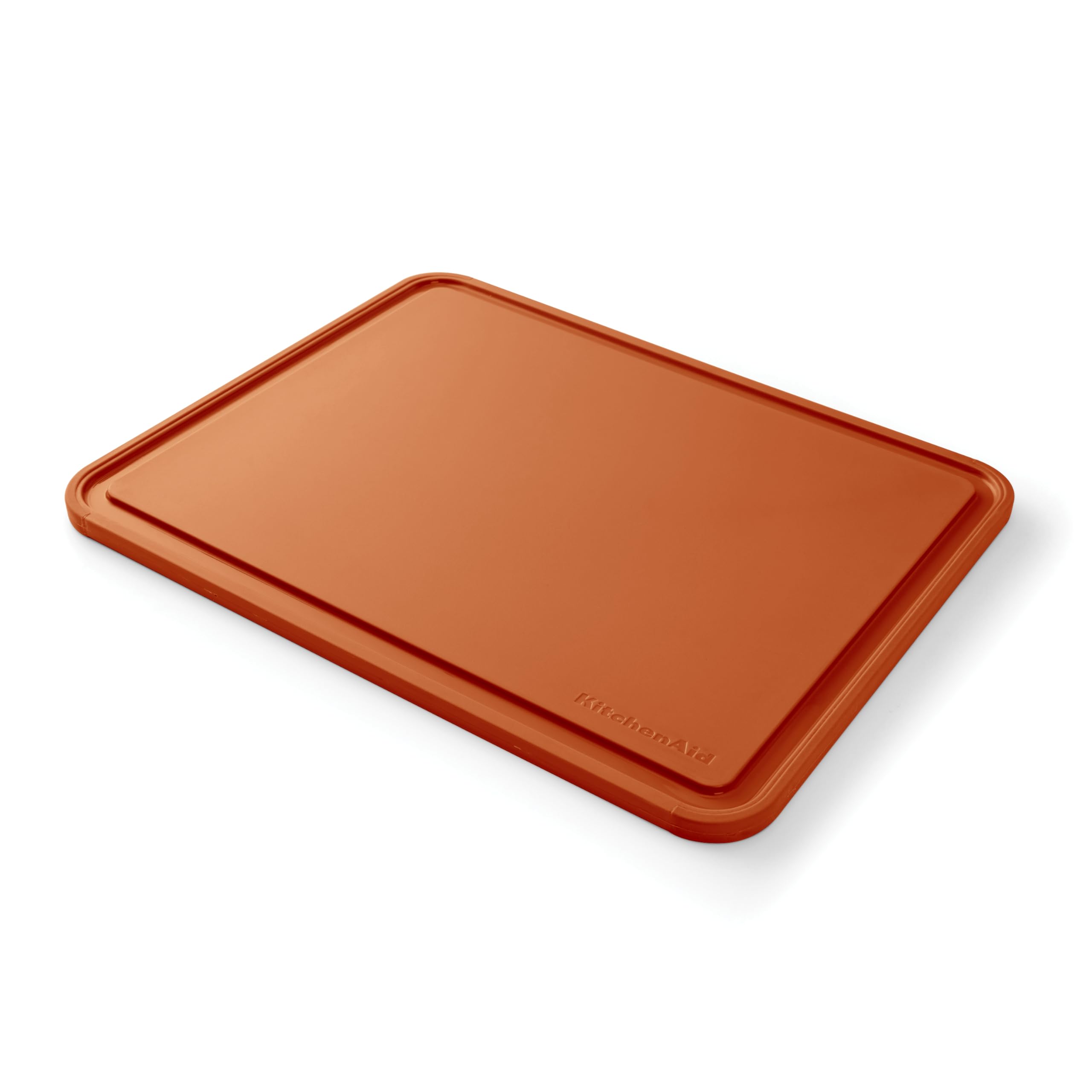 KitchenAid Classic Plastic Cutting Board with Perimeter Trench and Non Slip Edges, Dishwasher Safe, 11 x 14 inch, Scorched Orange - Image 6