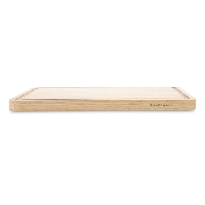 KitchenAid Classic Rubberwood Cutting Board with Perimeter Trench, Reversible Chopping Board, 11-inch x 14-Inch, Natural - Image 8