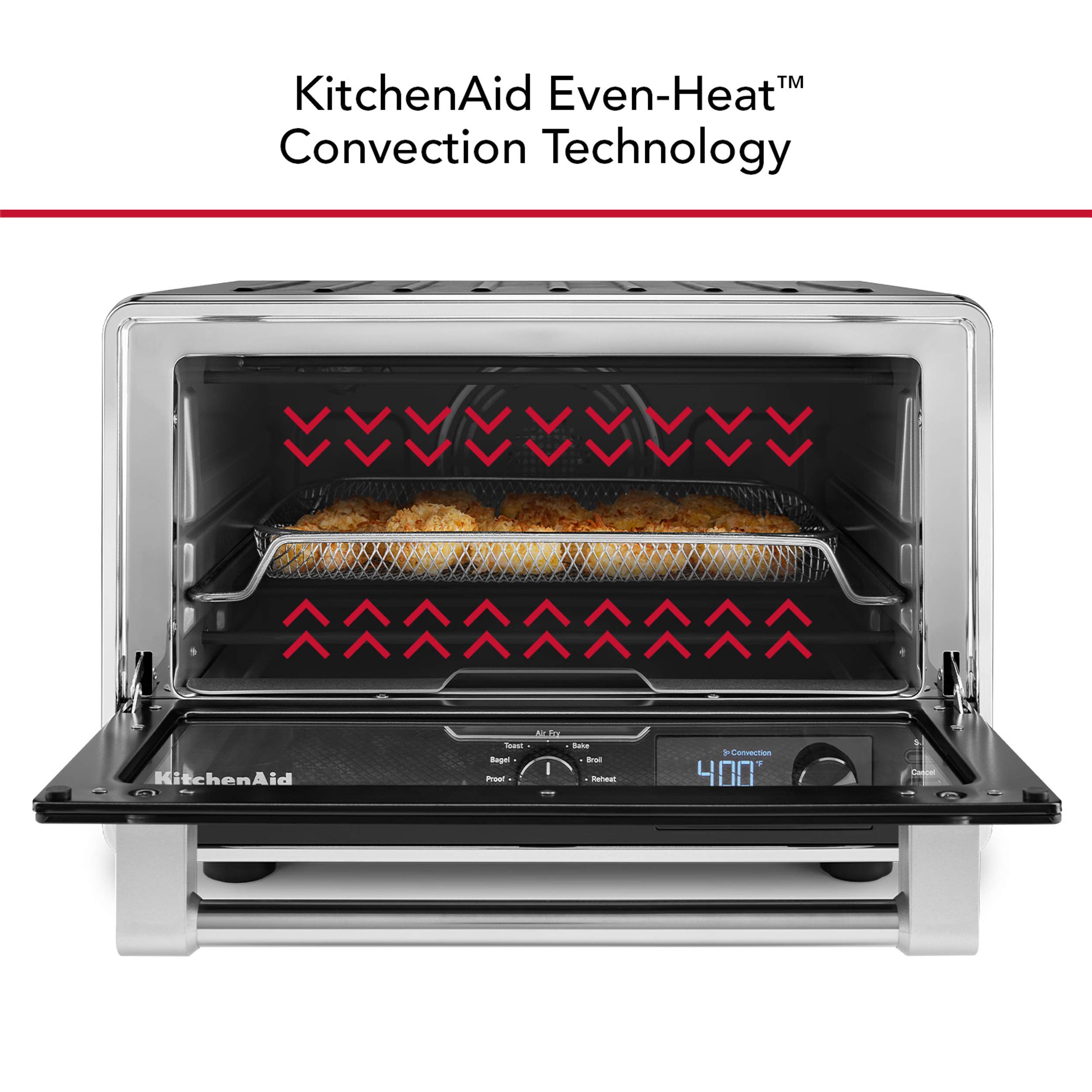KitchenAid Digital Countertop Oven with Air Fry & Pizza Stone, KCO128CU, Contour Silver - Image 5