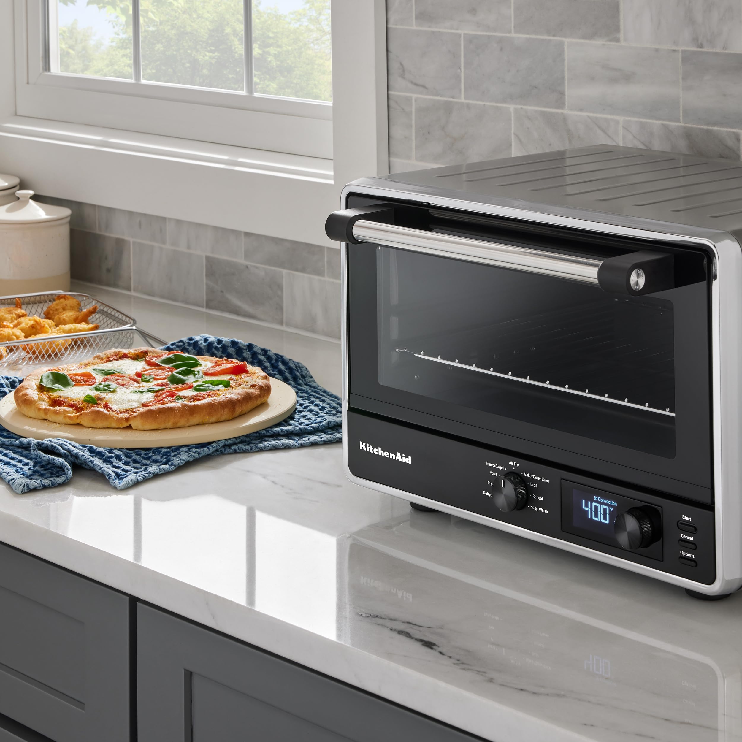 KitchenAid Digital Countertop Oven with Air Fry & Pizza Stone, KCO128CU, Contour Silver - Image 6