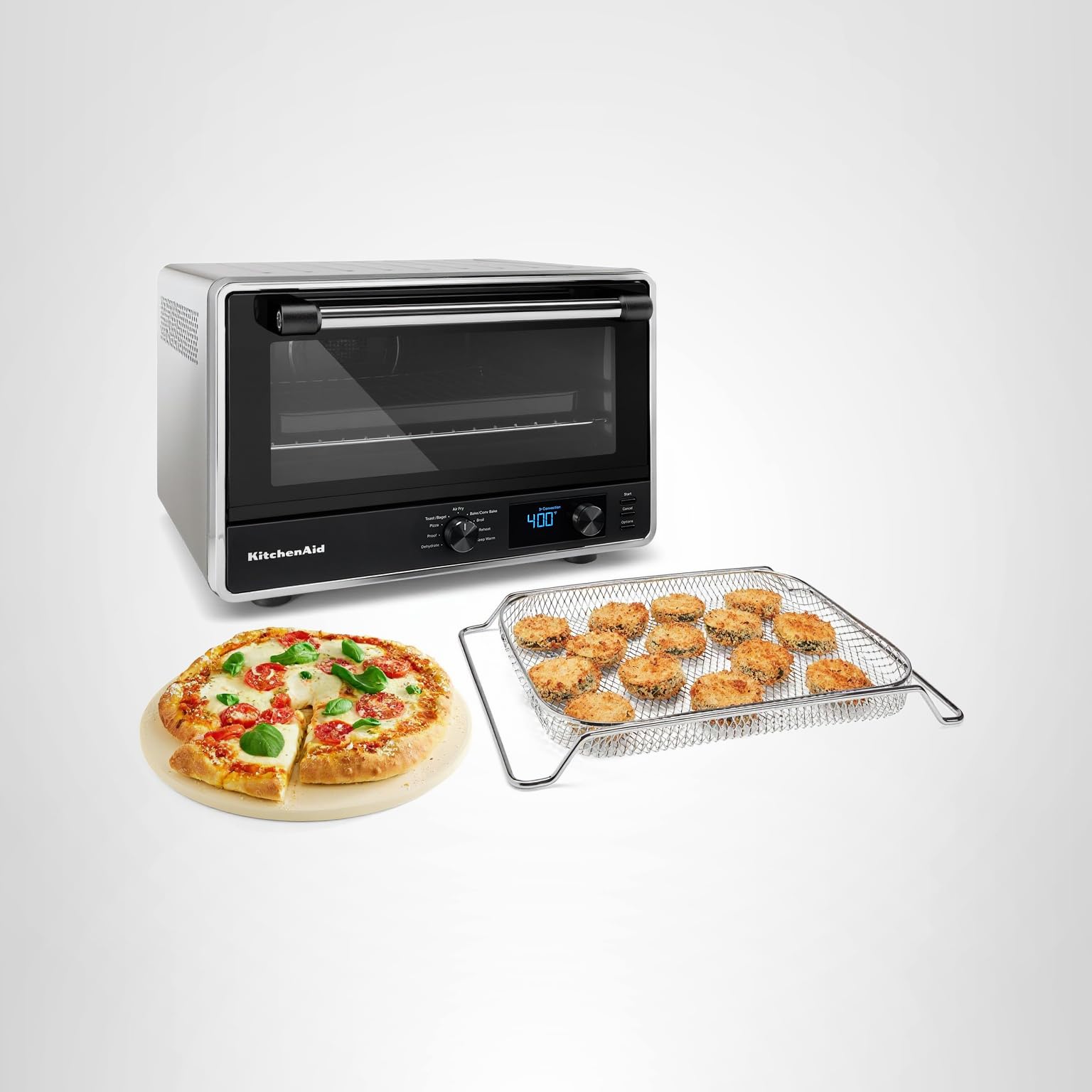 KitchenAid Digital Countertop Oven with Air Fry & Pizza Stone, KCO128CU, Contour Silver - Image 7