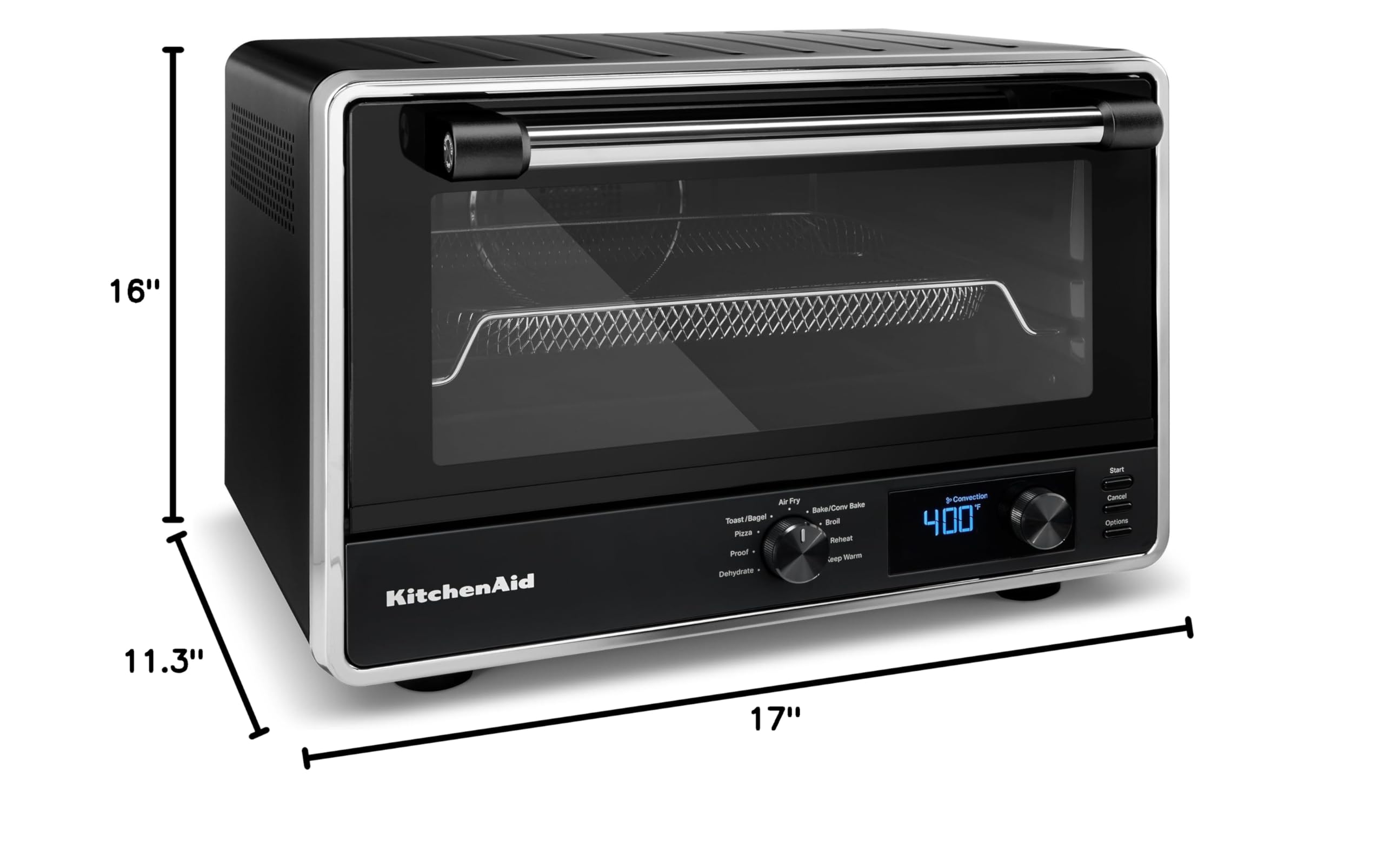 KitchenAid Digital Countertop Oven with Air Fry & Pizza Stone, KCO128BM, Black Matte - Image 8