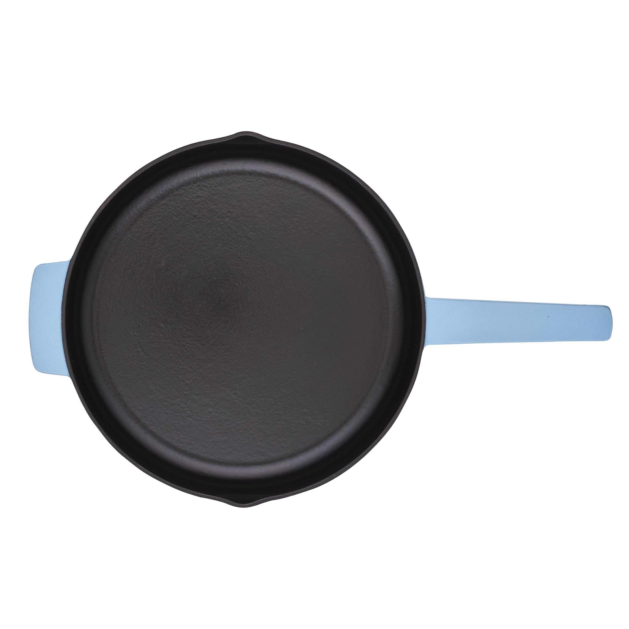 KitchenAid Enameled Cast Iron Frying Pan/Skillet with Helper Handle and Pour Spouts, 12 Inch, Blue Velvet - Image 11