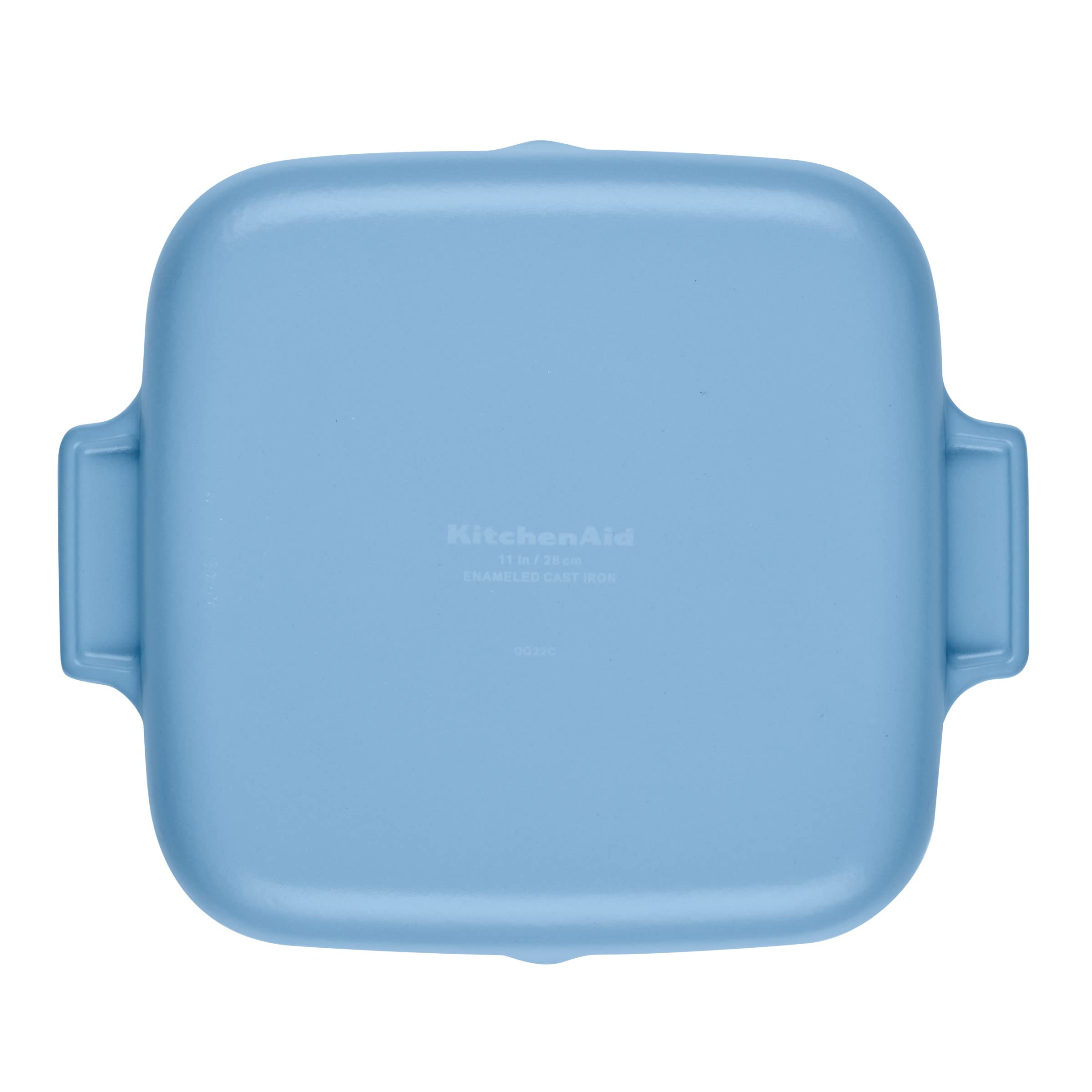 KitchenAid Enameled Cast Iron Square Grill and Roasting Pan, 11 Inch - Blue Velvet - Image 10