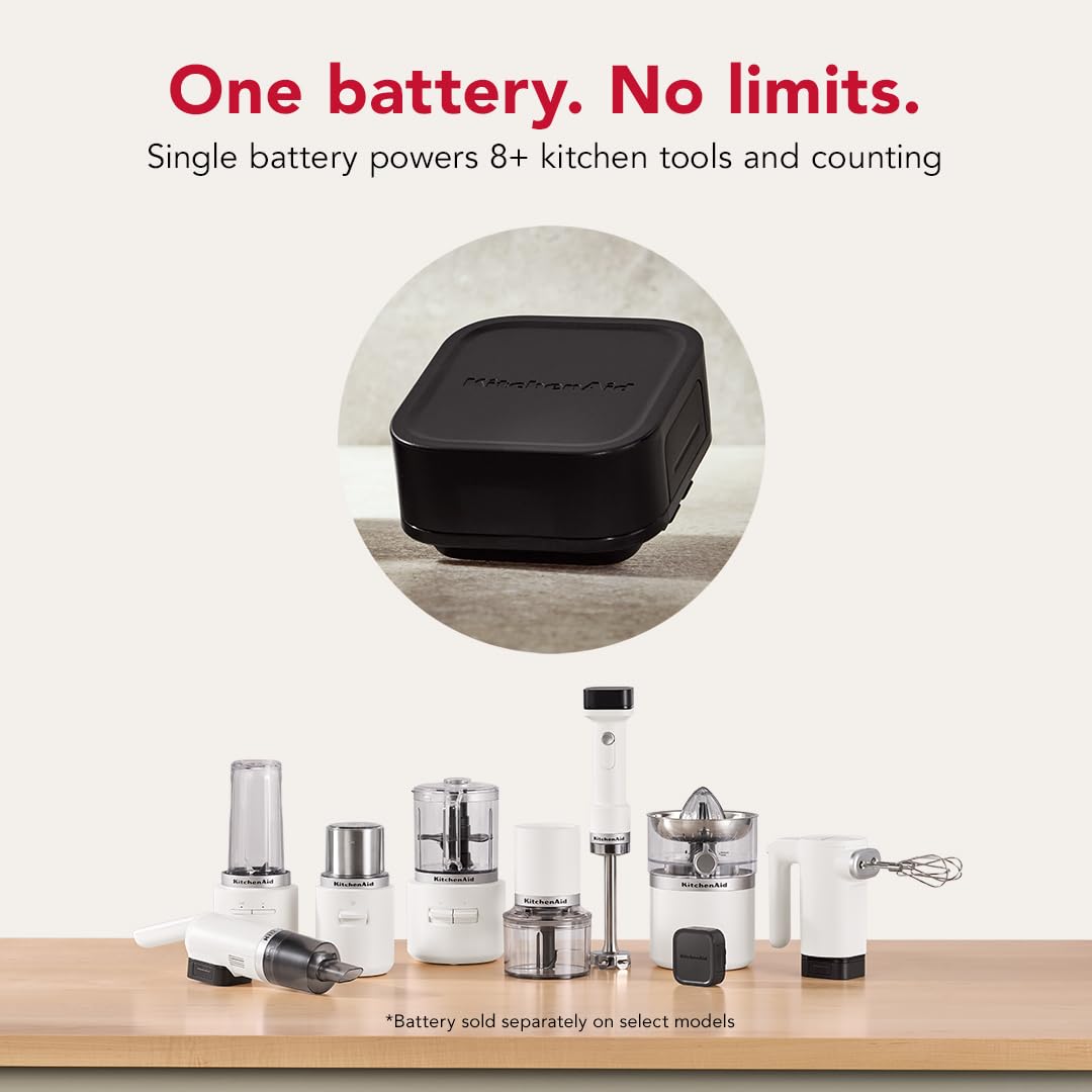 KitchenAid Go Cordless Kitchen Vacuum - Battery Sold Separately, KKVR100, Porcelain White - Image 4