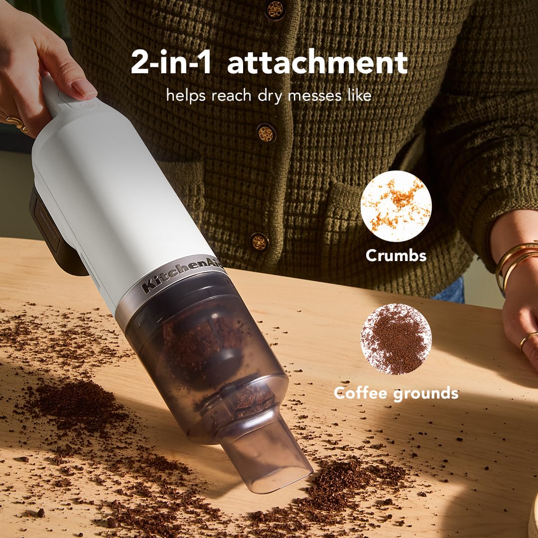 KitchenAid Go Cordless Kitchen Vacuum - Battery Sold Separately, KKVR100, Porcelain White - Image 5