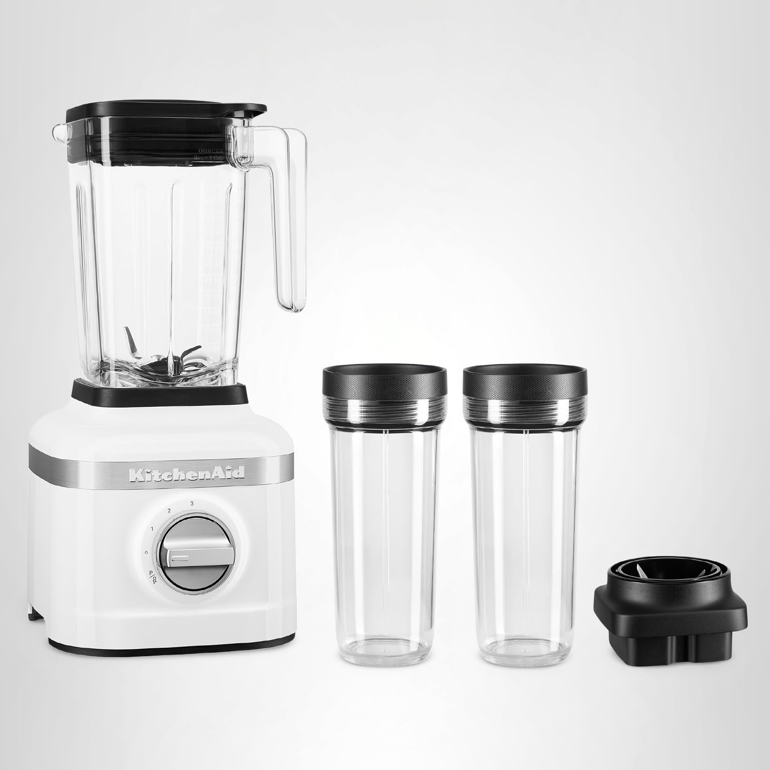 KitchenAid K150 3 Speed Ice Crushing Blender with 2 Personal Blender Jars - KSB1332Y - White - Image 5