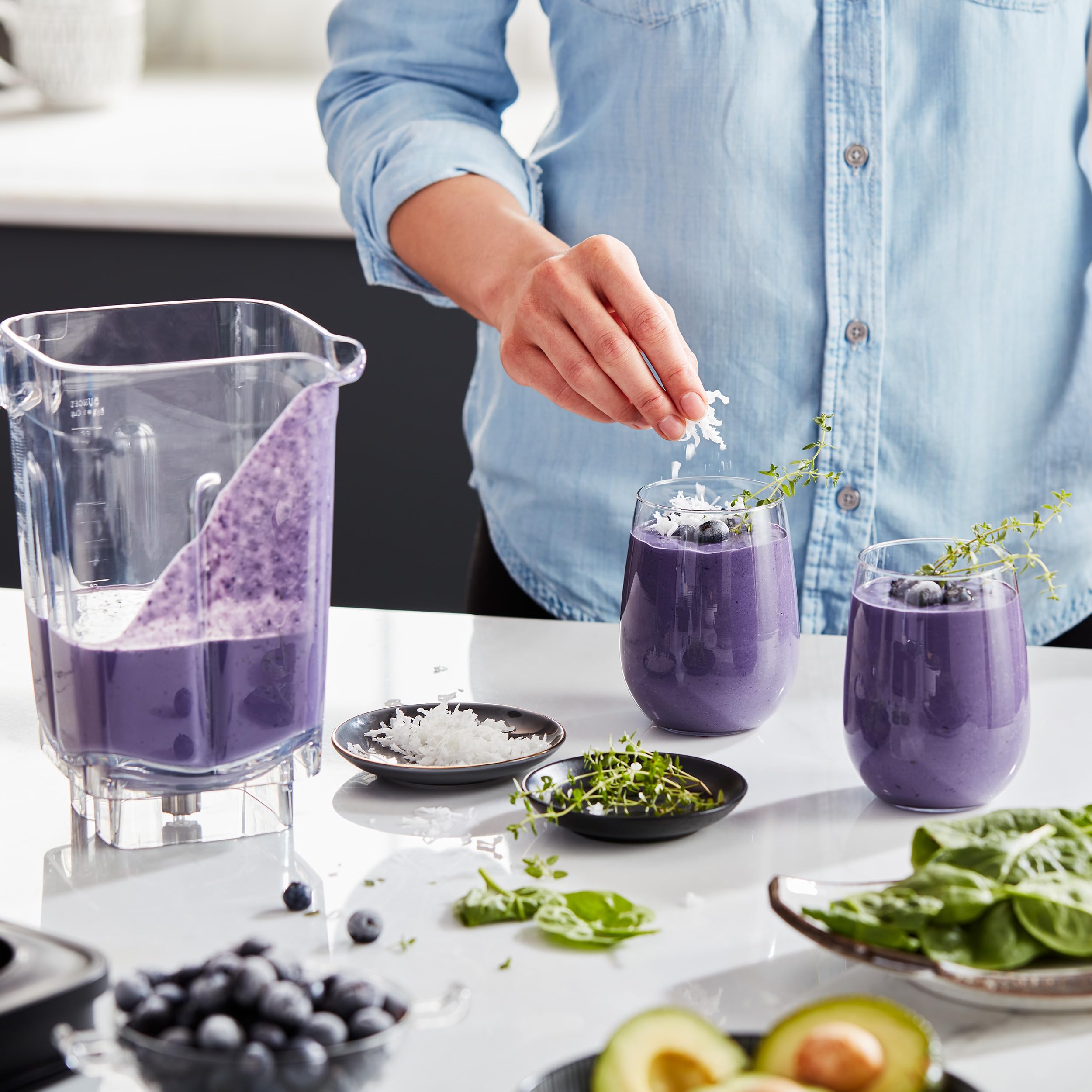 KitchenAid K400 Variable Speed Blender with Tamper - KSB4028 - White - Image 6