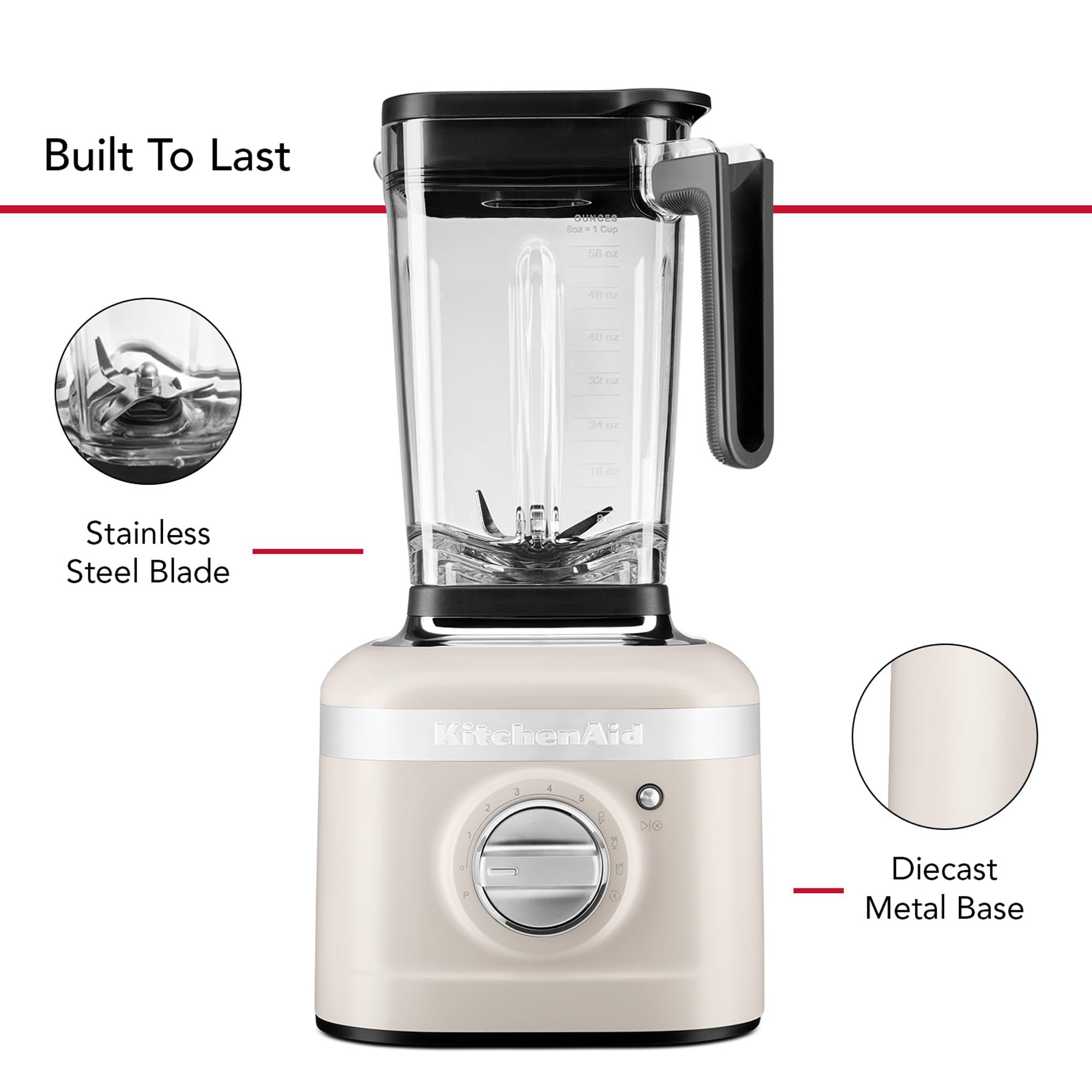 KitchenAid K400 Variable Speed Blender with Tamper - KSB4028 - Milkshake - Image 4