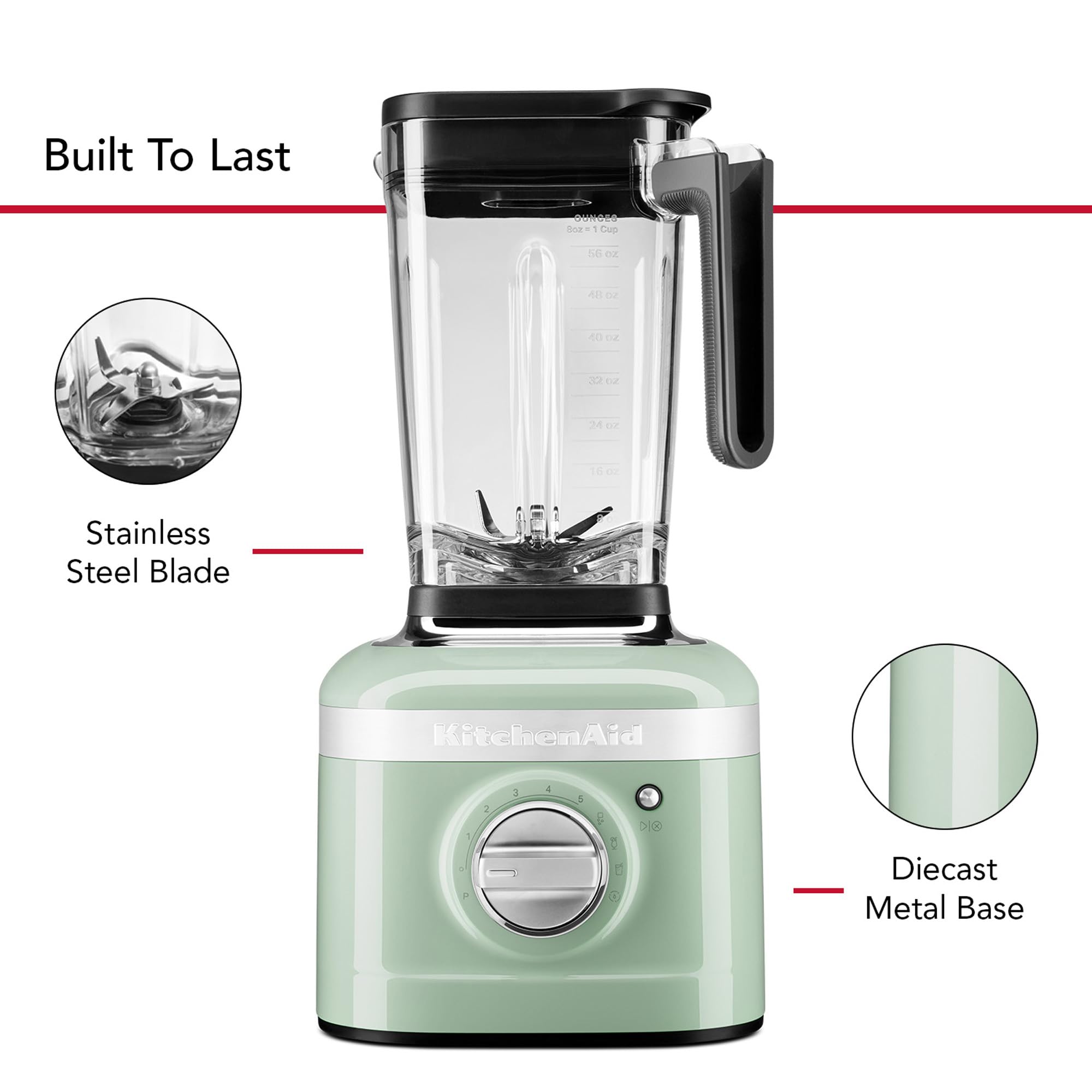 KitchenAid K400 Variable Speed Blender with Tamper - KSB4028 - Pistachio - Image 4