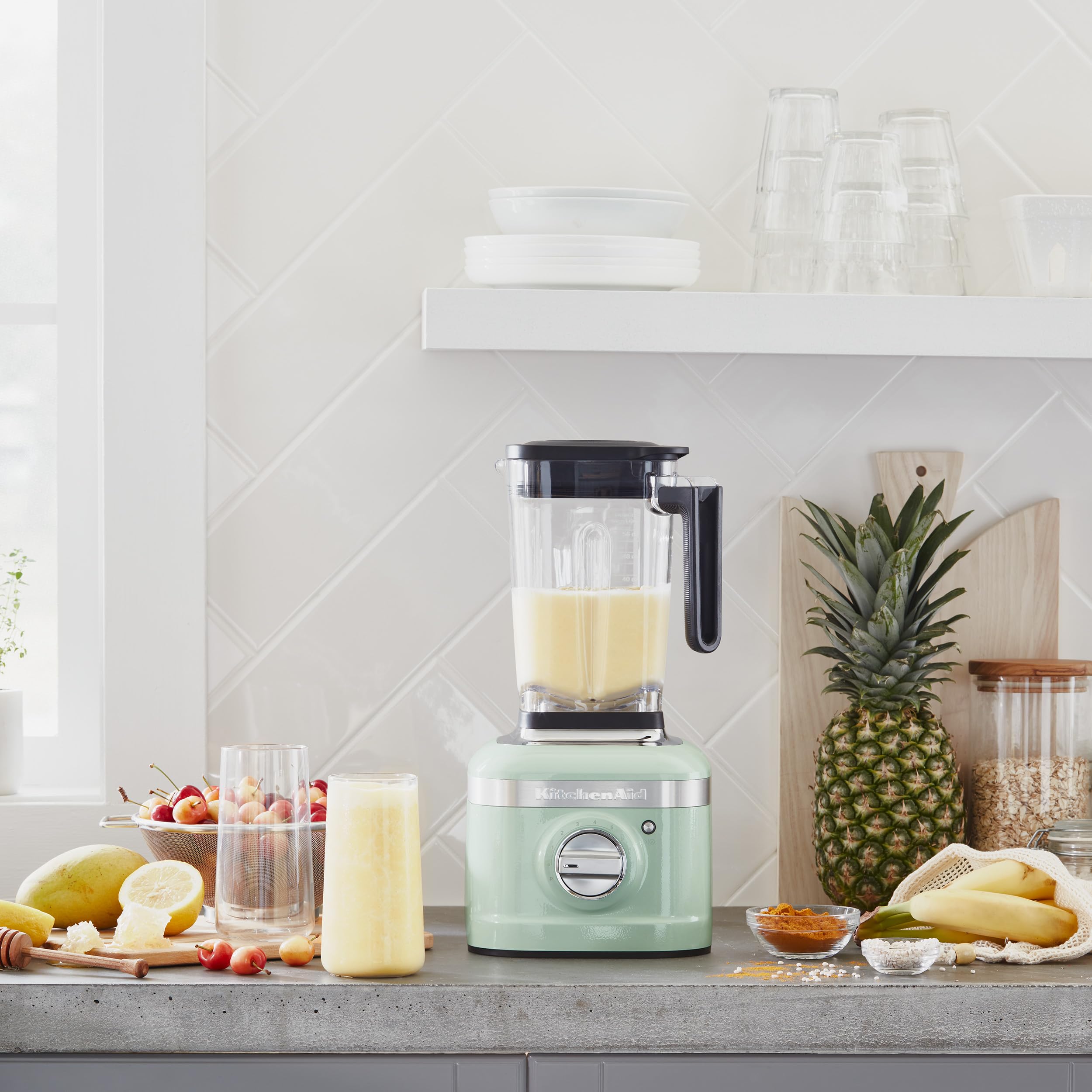 KitchenAid K400 Variable Speed Blender with Tamper - KSB4028 - Pistachio - Image 6