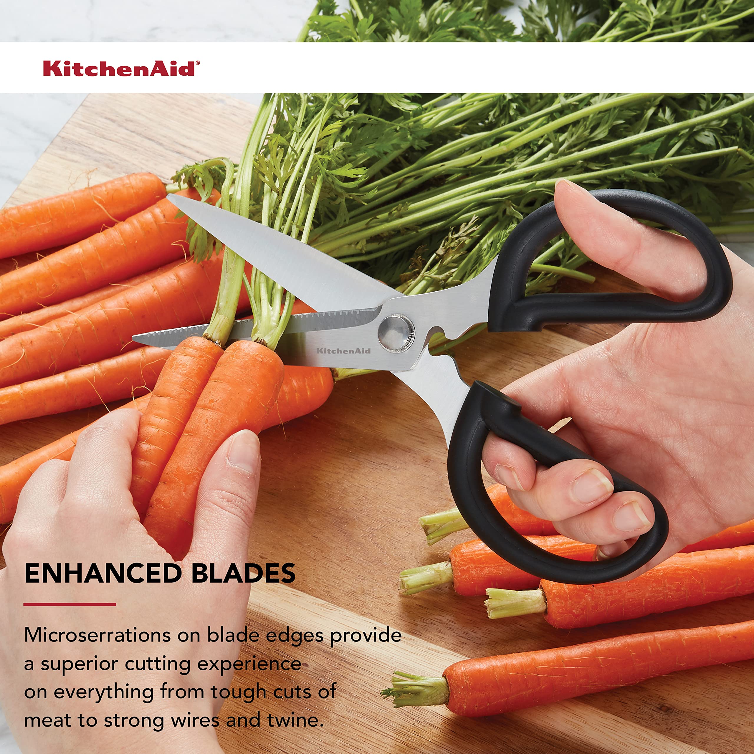 KitchenAid KQ351OHOBA Universal Stainless Steel Shears, Utility, Black - Image 3