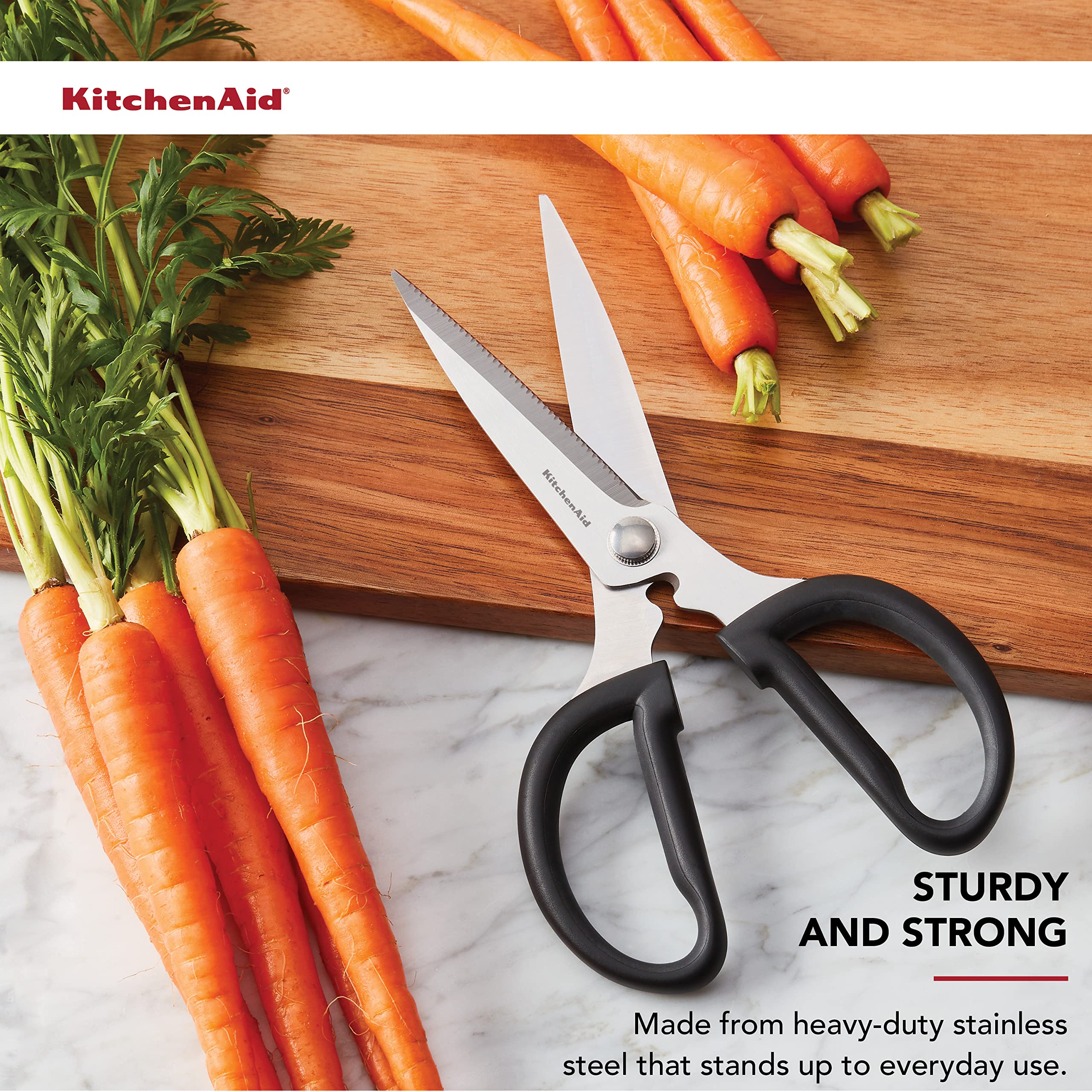 KitchenAid KQ351OHOBA Universal Stainless Steel Shears, Utility, Black - Image 4