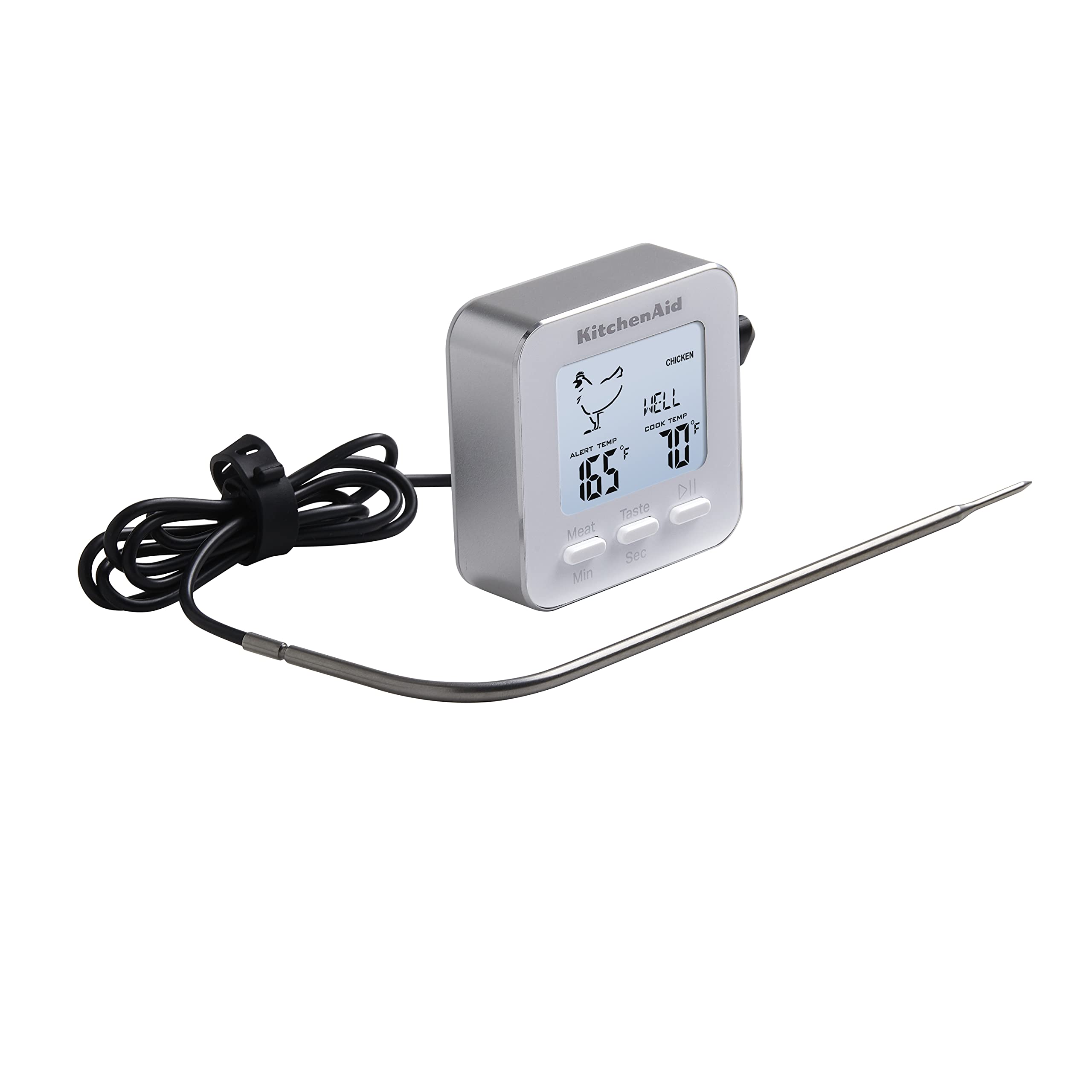 KitchenAid KQ906WH Programmable Wired Probe Thermometer White, Temperature Range: -40F to 482F/-40C to 250C, White - Image 6