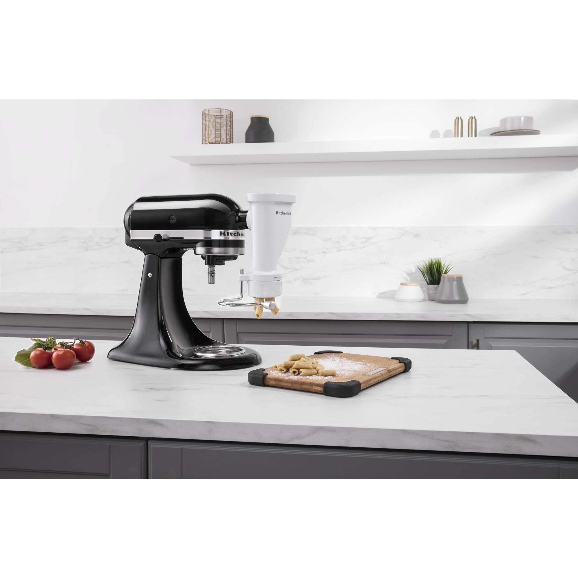 KitchenAid Ksmpexta Gourmet Pasta Press Attachment with 6 Interchangeable Pasta Plates, White - Image 6