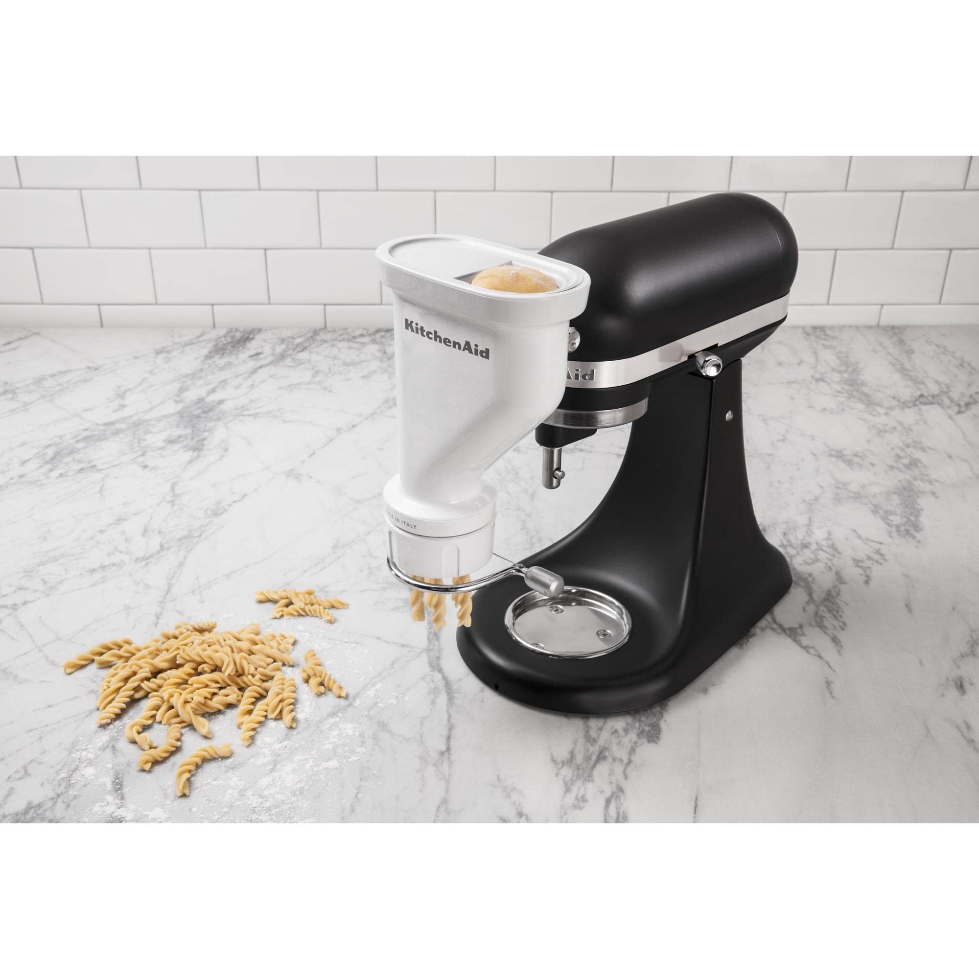 KitchenAid Ksmpexta Gourmet Pasta Press Attachment with 6 Interchangeable Pasta Plates, White - Image 7