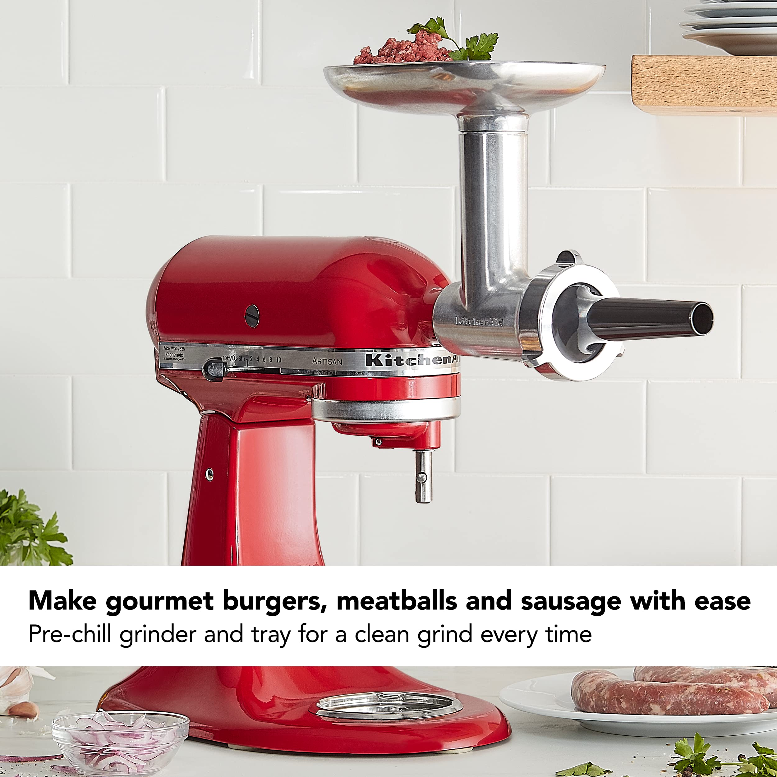 KitchenAid Stand Mixer Attachment, Food Grinder KSMMGA, Metal Food Grinder - Image 3